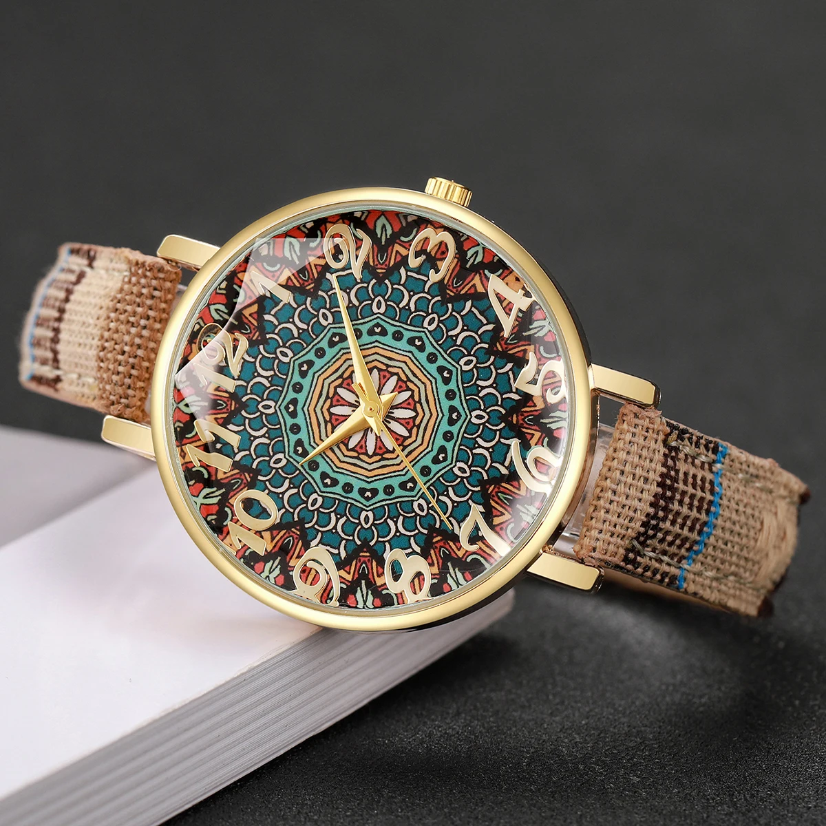 2PCS/Set Women Fashion Watches Ladies Casual Leather Band Arabic Dial Quartz Wrist Watches Female Clock(Without Box)