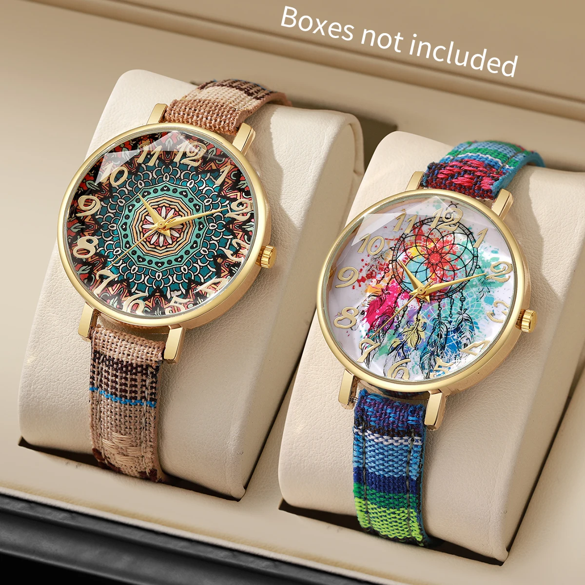 2PCS/Set Women Fashion Watches Ladies Casual Leather Band Arabic Dial Quartz Wrist Watches Female Clock(Without Box)