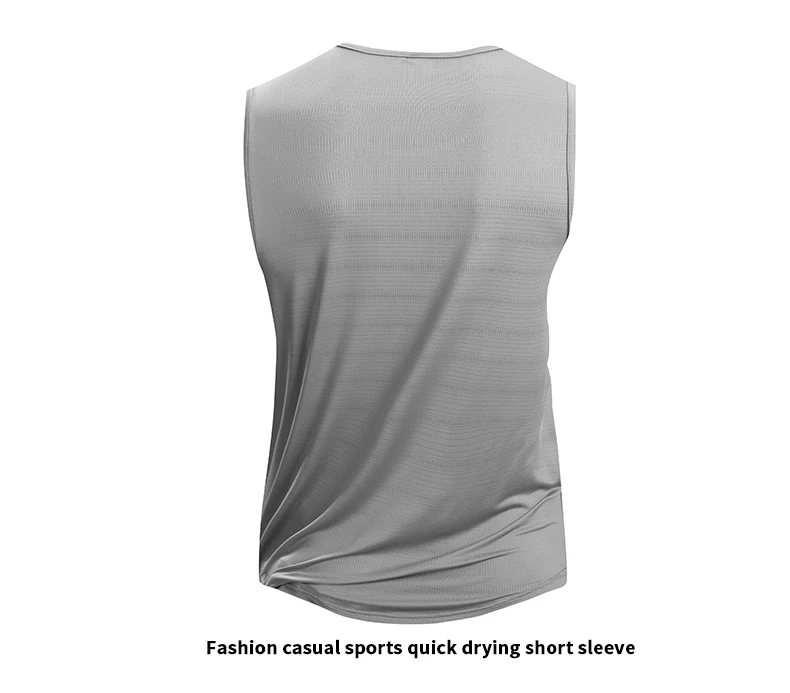 CHRLCK Men's Running Vest Quick Drying Gym Tank Top Men Fitness Sleeveless Shirt Male Mesh Breathable Fitness Sports Vest