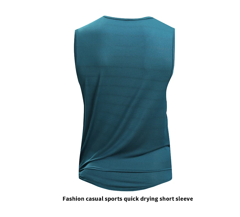 CHRLCK Men's Running Vest Quick Drying Gym Tank Top Men Fitness Sleeveless Shirt Male Mesh Breathable Fitness Sports Vest