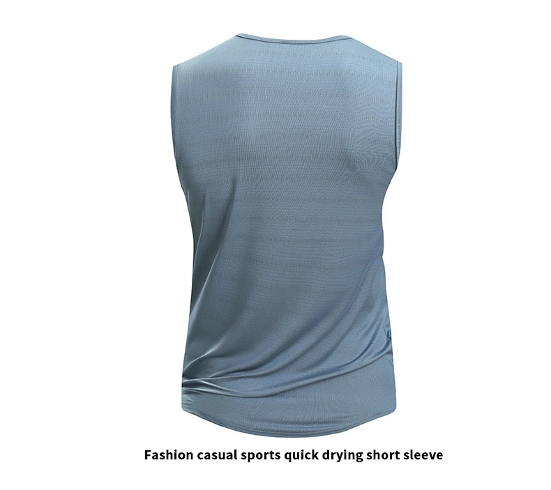 CHRLCK Men's Running Vest Quick Drying Gym Tank Top Men Fitness Sleeveless Shirt Male Mesh Breathable Fitness Sports Vest
