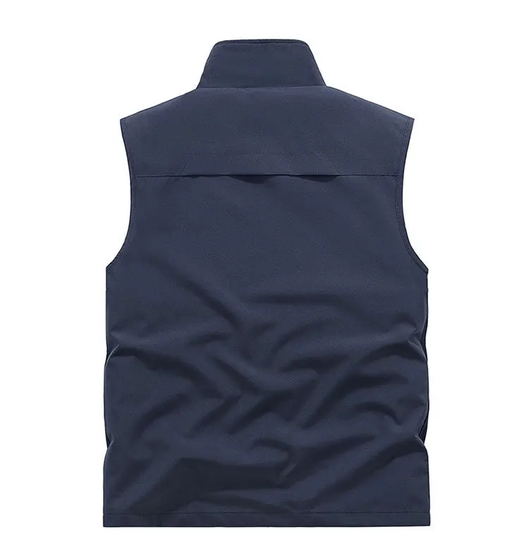 New Summer Men Outdoor Mesh Thin Waistcoats Climbing Sleeveless Jackets Men Multi-pockets Fishing Breathable Cargo Vests 6XL