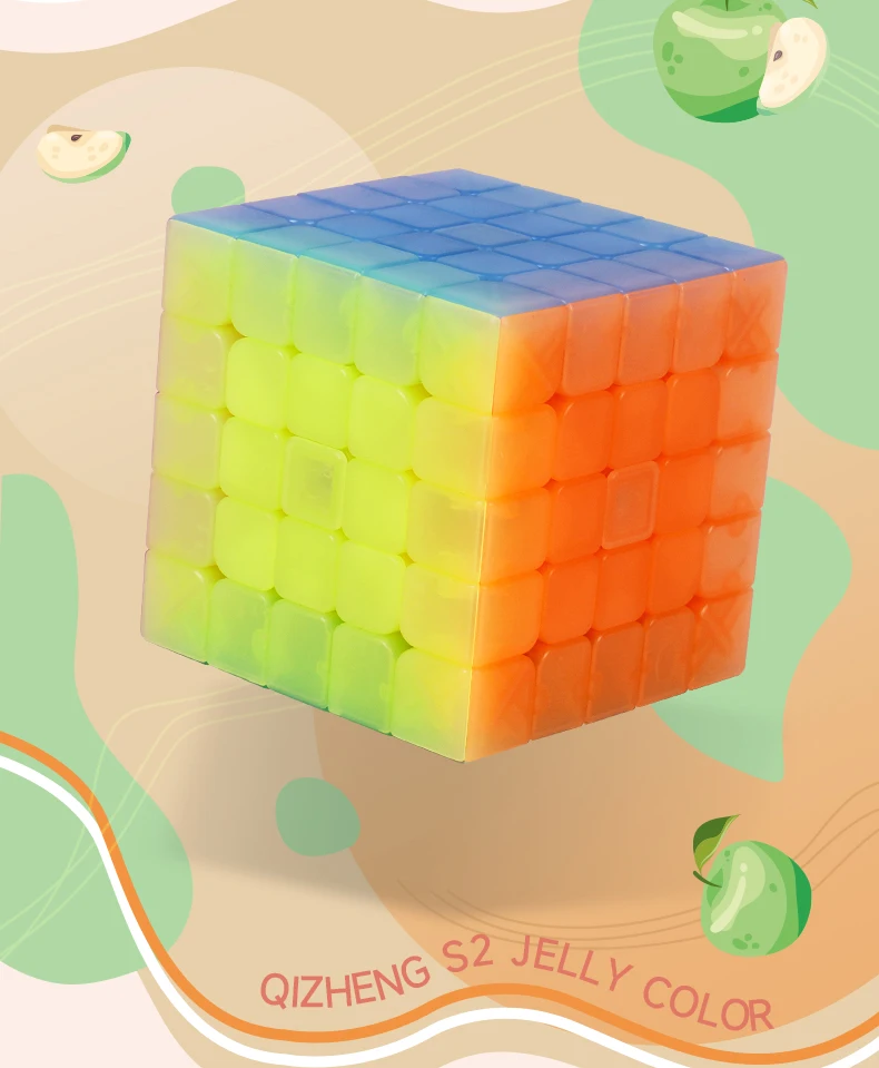 Qiyi Speed Magic Cube Jelly Color Cube 2x2 3x3 4x4 5x5 Pyramid Professional Cubo Magico Puzzle Toy For Children Kids Gift Toy