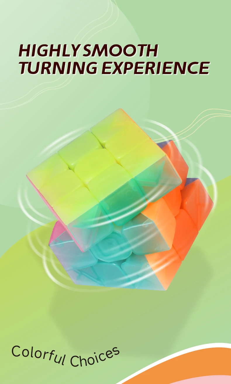 Qiyi Speed Magic Cube Jelly Color Cube 2x2 3x3 4x4 5x5 Pyramid Professional Cubo Magico Puzzle Toy For Children Kids Gift Toy