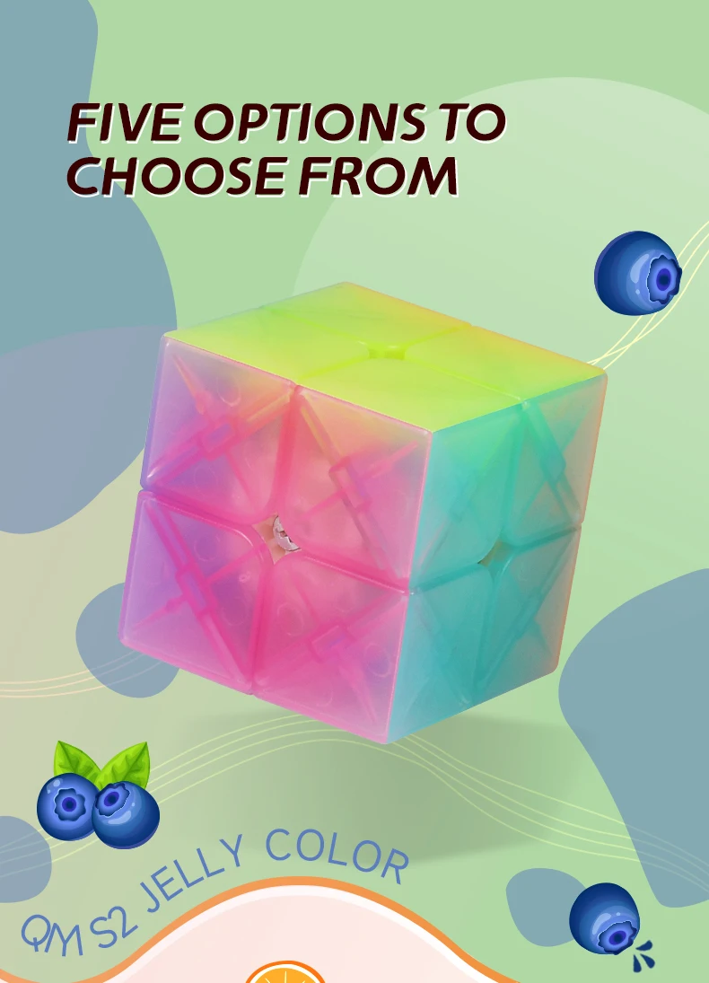 Qiyi Speed Magic Cube Jelly Color Cube 2x2 3x3 4x4 5x5 Pyramid Professional Cubo Magico Puzzle Toy For Children Kids Gift Toy