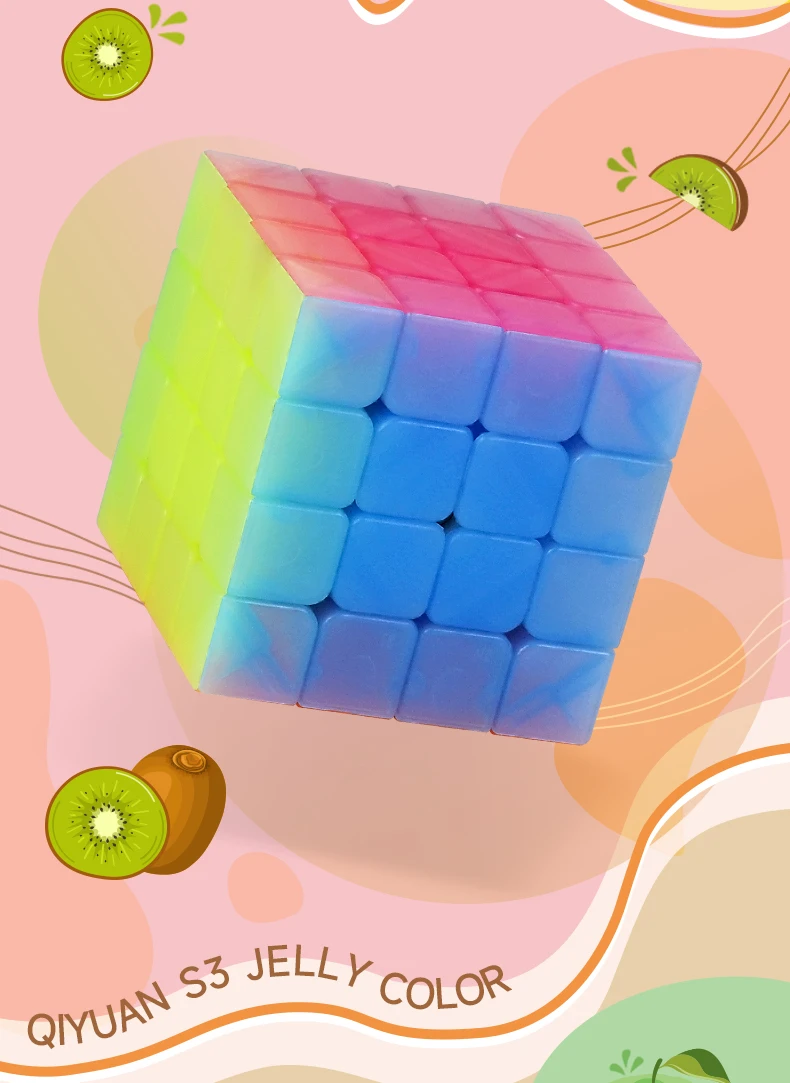 Qiyi Speed Magic Cube Jelly Color Cube 2x2 3x3 4x4 5x5 Pyramid Professional Cubo Magico Puzzle Toy For Children Kids Gift Toy