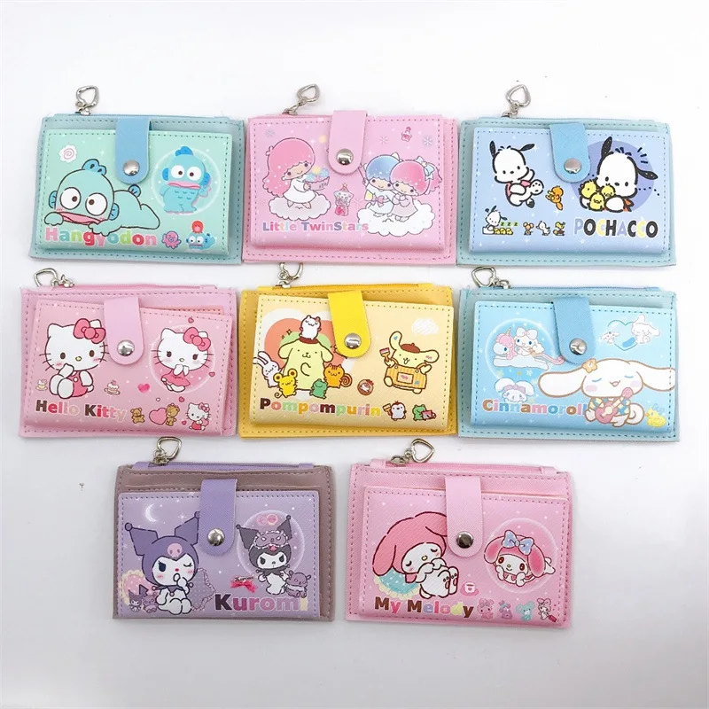 Hello Kitty Purse Sanrio Coin Pouch Clutch Bag Kids Purses Cute Wallet Kuromi Card Holder Purses and Bags Mini Purse for Girls