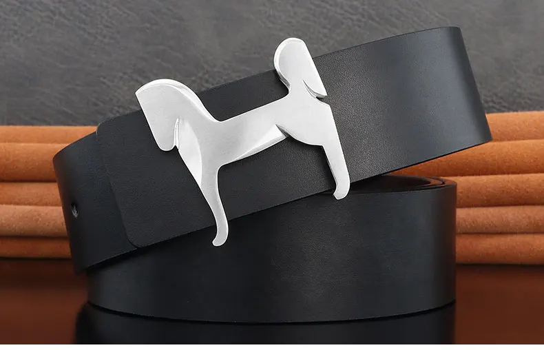 grade Stainless steel horse 3.8cm wide slide buckle men belts High genuine leather Waistband cowboy casual ceinture homme
