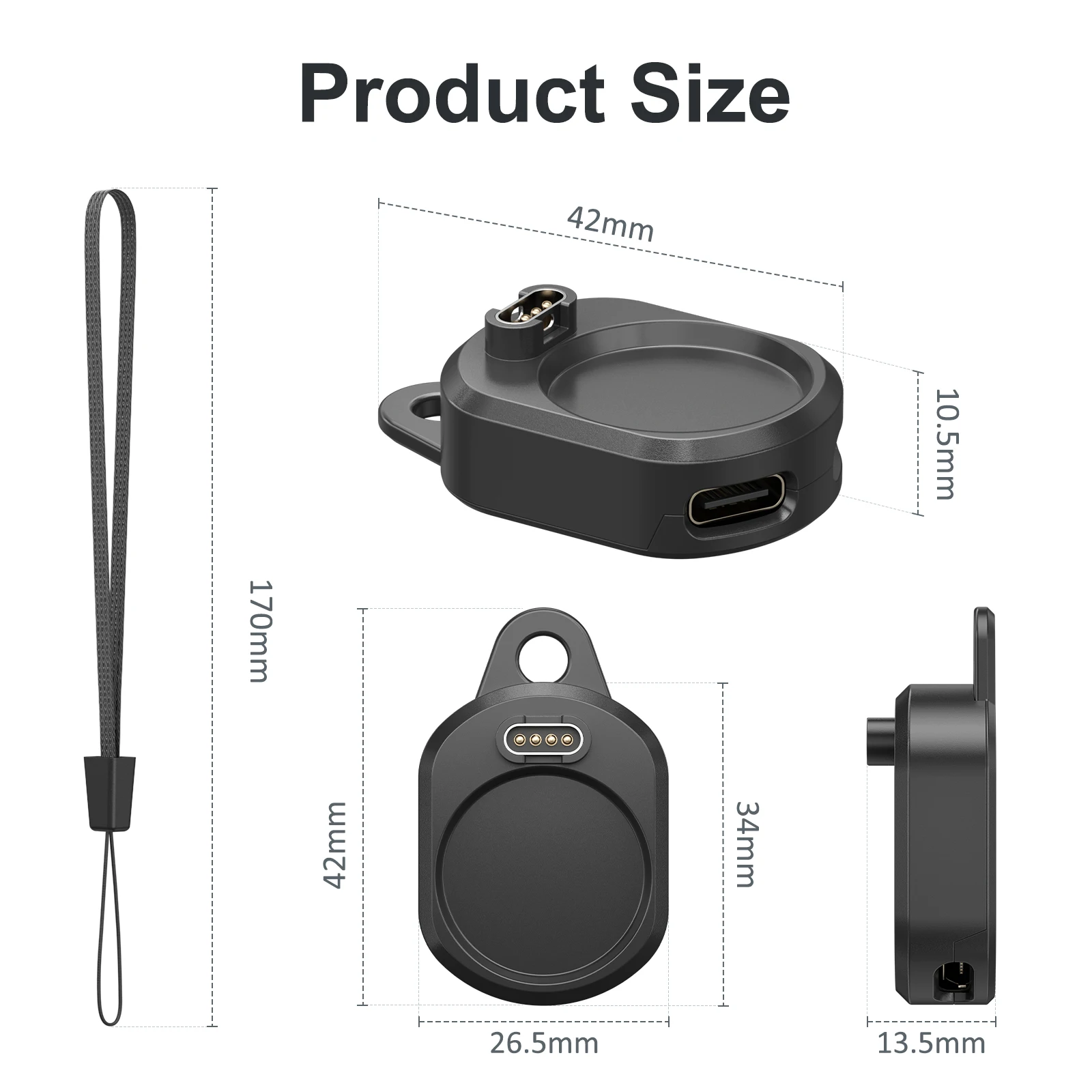 2 in 1 Type C/Micro USB Charging Adapter Converter For Garmin Fenix E 8 7 7X 6 6S 5 5X Venu 2S Vivoactive 3 4 Watch Charger Dock