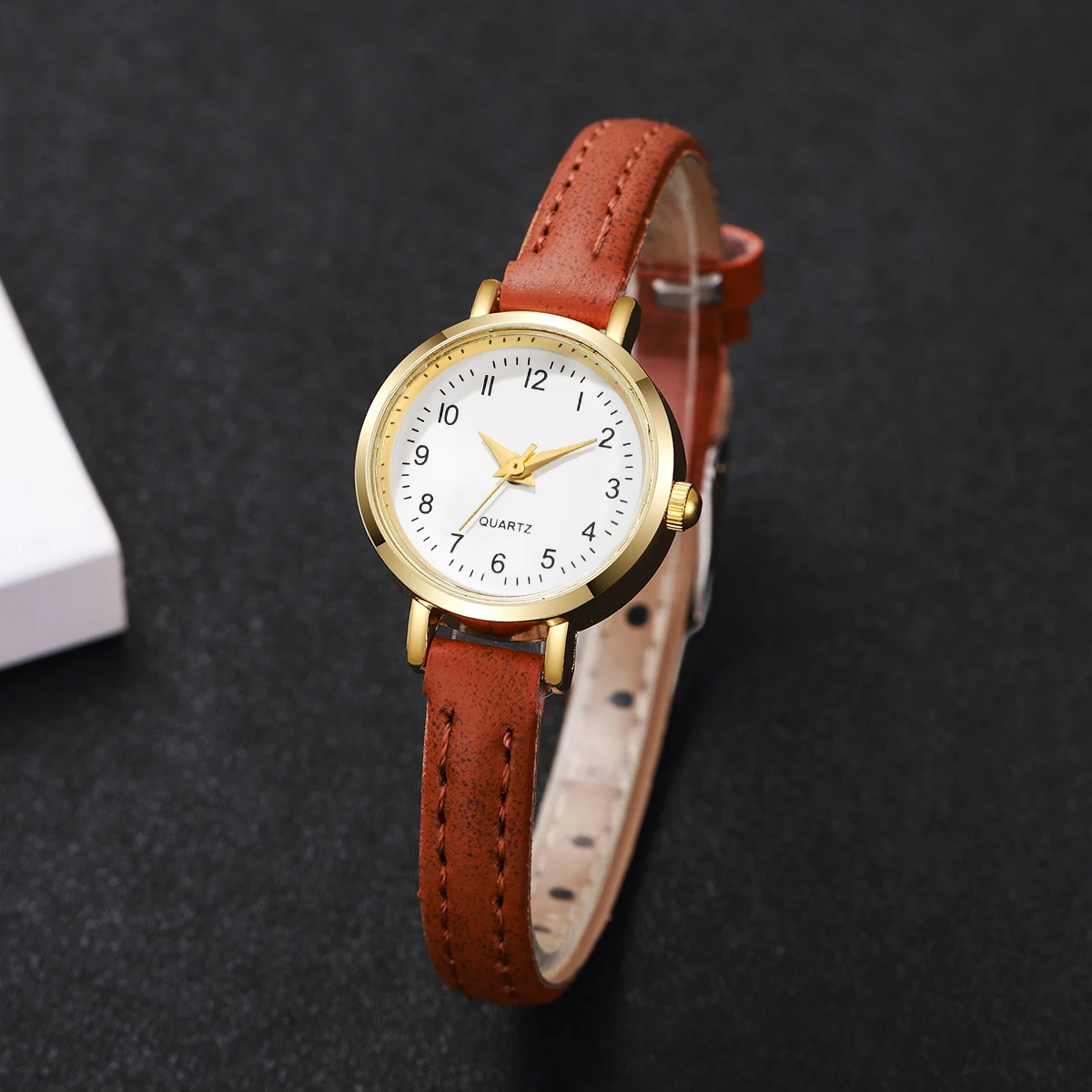 Fashion Small Dial Women's Quartz Watch Ladies Leather Strap Wrist Watches Reloj Mujer(Without Box)