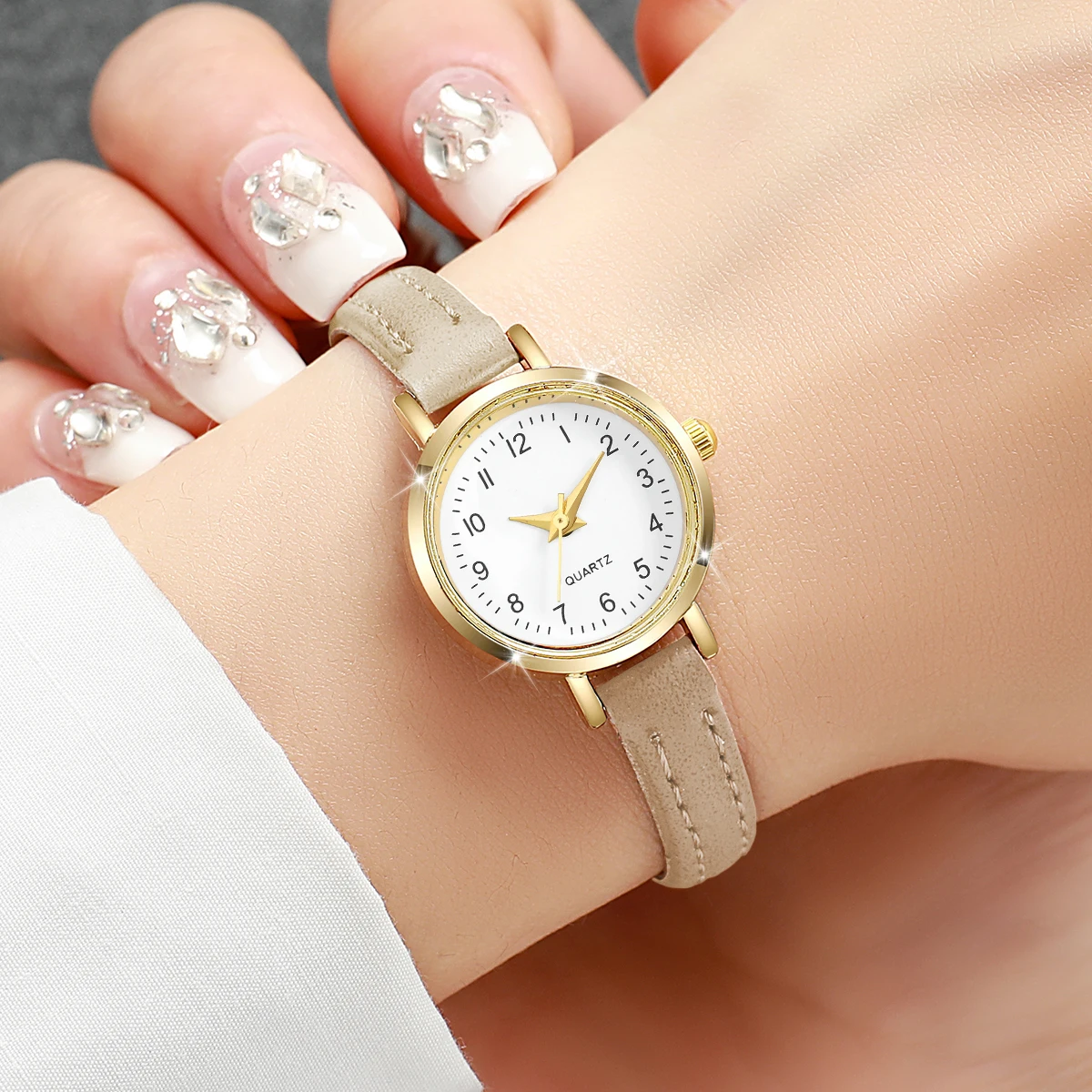Fashion Small Dial Women's Quartz Watch Ladies Leather Strap Wrist Watches Reloj Mujer(Without Box)