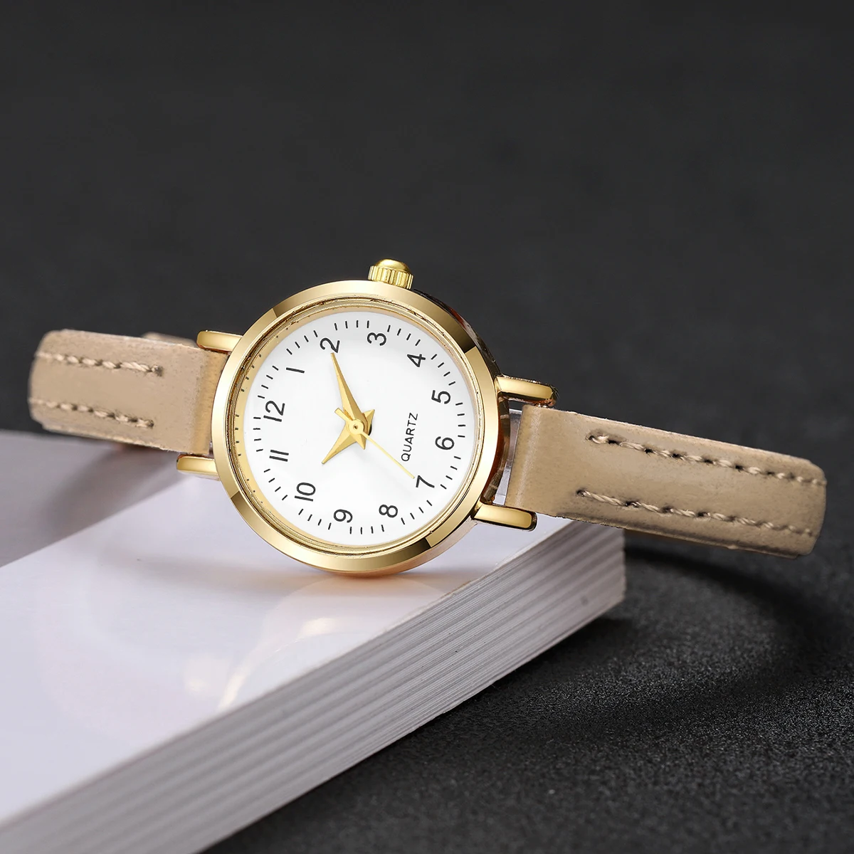 Fashion Small Dial Women's Quartz Watch Ladies Leather Strap Wrist Watches Reloj Mujer(Without Box)