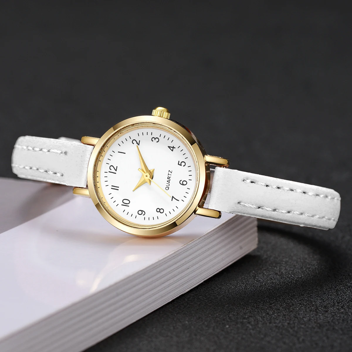 Fashion Small Dial Women's Quartz Watch Ladies Leather Strap Wrist Watches Reloj Mujer(Without Box)
