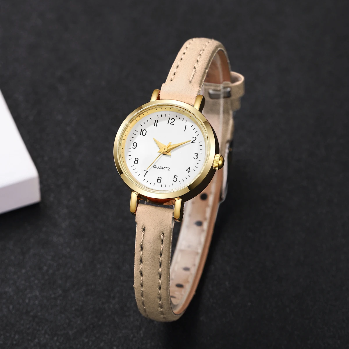 Fashion Small Dial Women's Quartz Watch Ladies Leather Strap Wrist Watches Reloj Mujer(Without Box)