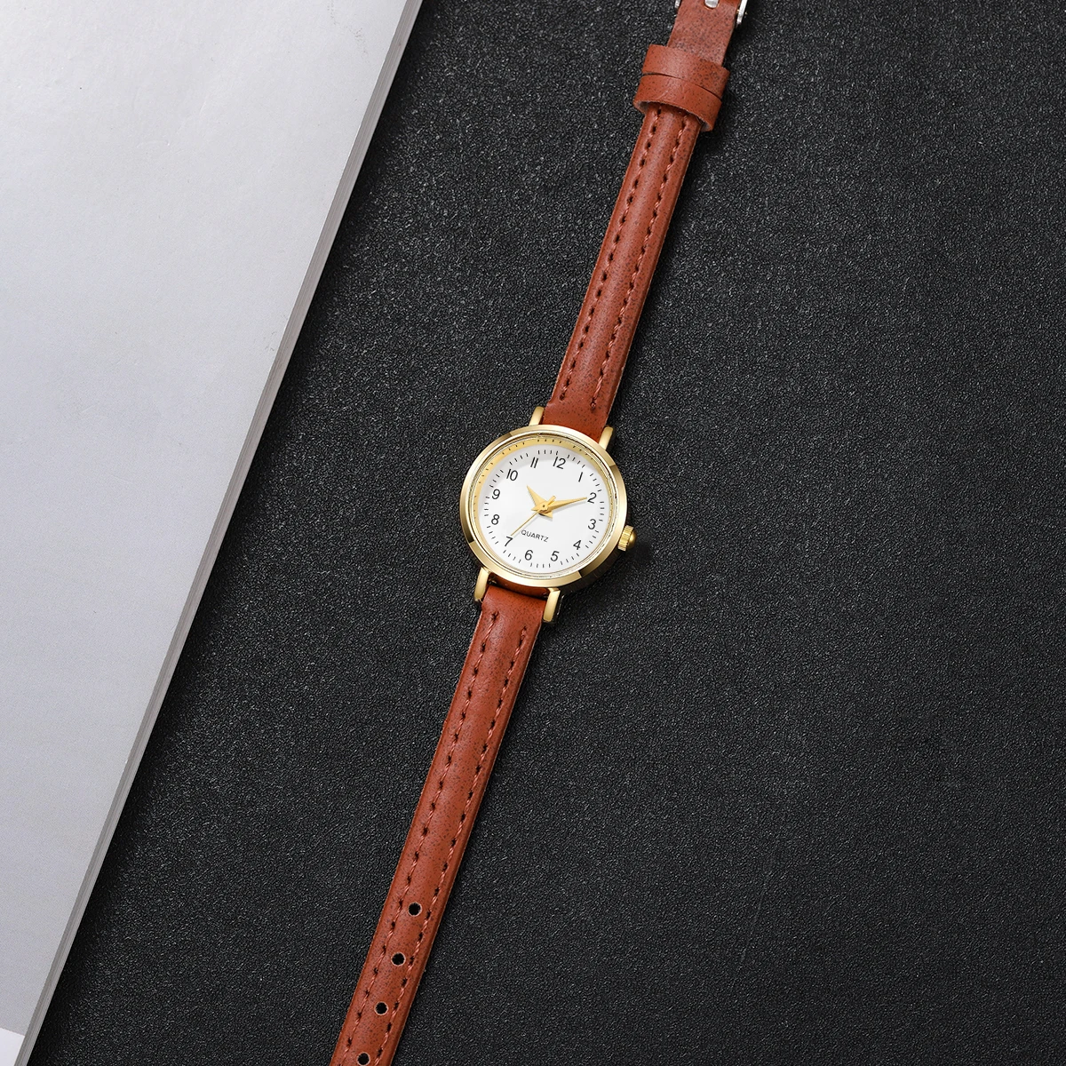 Fashion Small Dial Women's Quartz Watch Ladies Leather Strap Wrist Watches Reloj Mujer(Without Box)