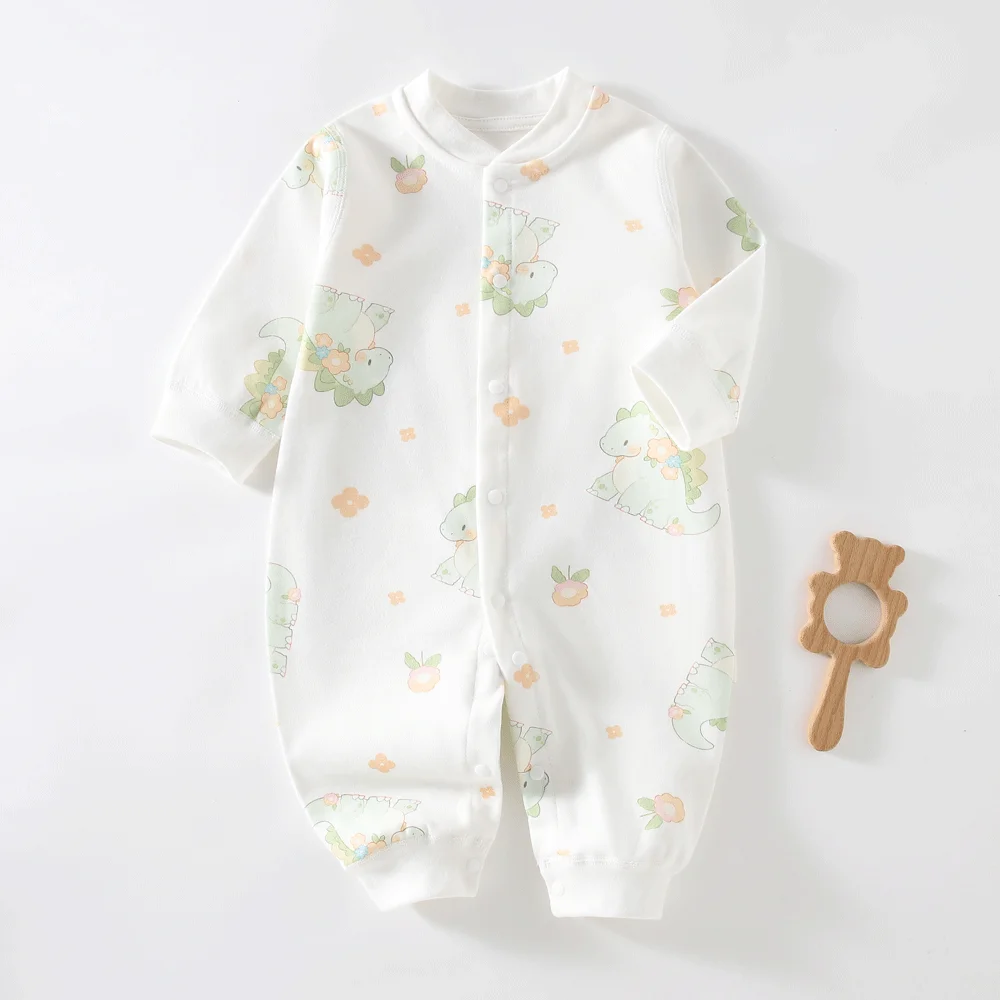 Autumn Baby Clothes Newbron Spring 100 Cotton Underwear Newborn Onesie Romper Long Sleeve Loungewear Outfit Bodysuit & One Piece