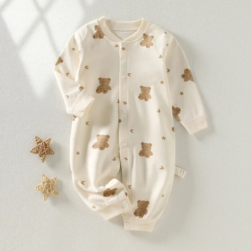 Autumn Baby Clothes Newbron Spring 100 Cotton Underwear Newborn Onesie Romper Long Sleeve Loungewear Outfit Bodysuit & One Piece