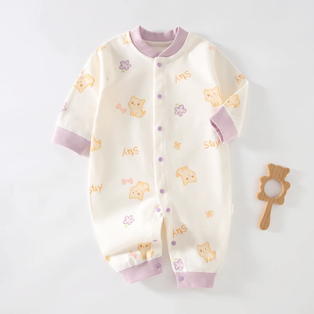 Autumn Baby Clothes Newbron Spring 100 Cotton Underwear Newborn Onesie Romper Long Sleeve Loungewear Outfit Bodysuit & One Piece