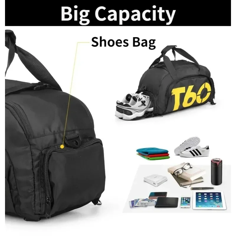 Travel Sports Bag Men Gym Bag Oxford Dry Wet Separation Bag Large Capacity Yoga Sports Backpack Luggage Bag Fitness Training Bag