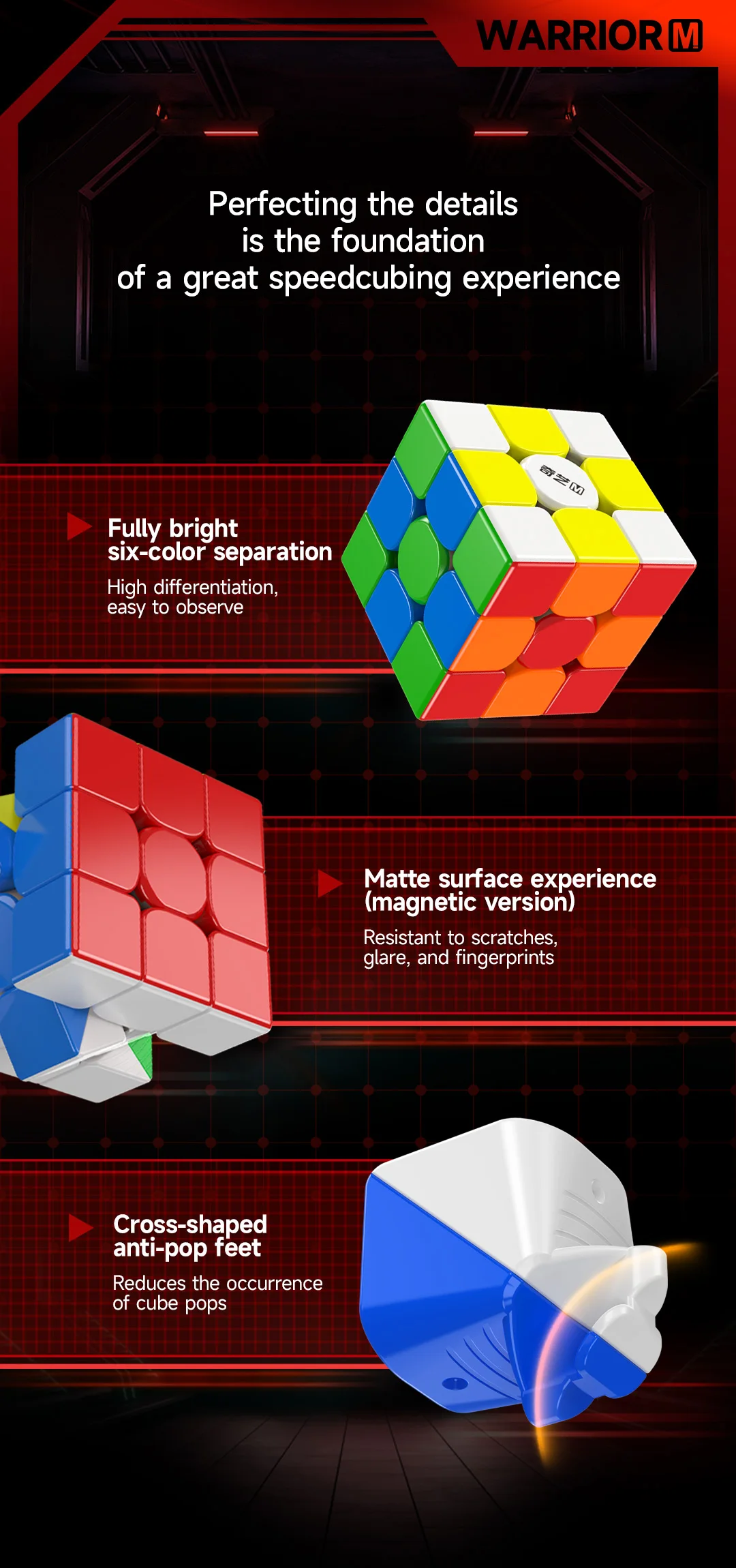 [Picube] QiYi Warrior M 3x3x3 Magic Cube 3x3 Magnetic Speed Cube Cubo Magico Magic Cubo Professional Speed Puzzle Competition