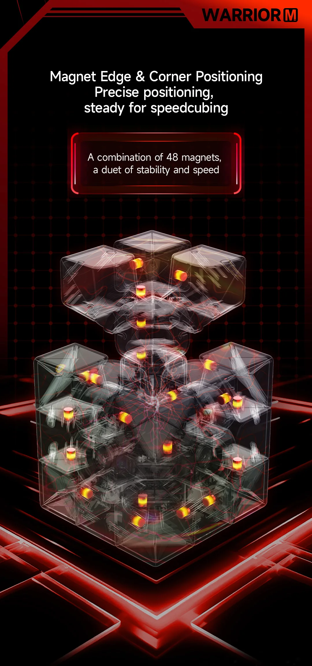 [Picube] QiYi Warrior M 3x3x3 Magic Cube 3x3 Magnetic Speed Cube Cubo Magico Magic Cubo Professional Speed Puzzle Competition