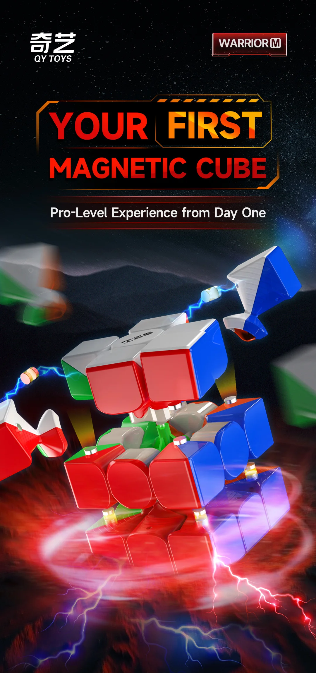 [Picube] QiYi Warrior M 3x3x3 Magic Cube 3x3 Magnetic Speed Cube Cubo Magico Magic Cubo Professional Speed Puzzle Competition