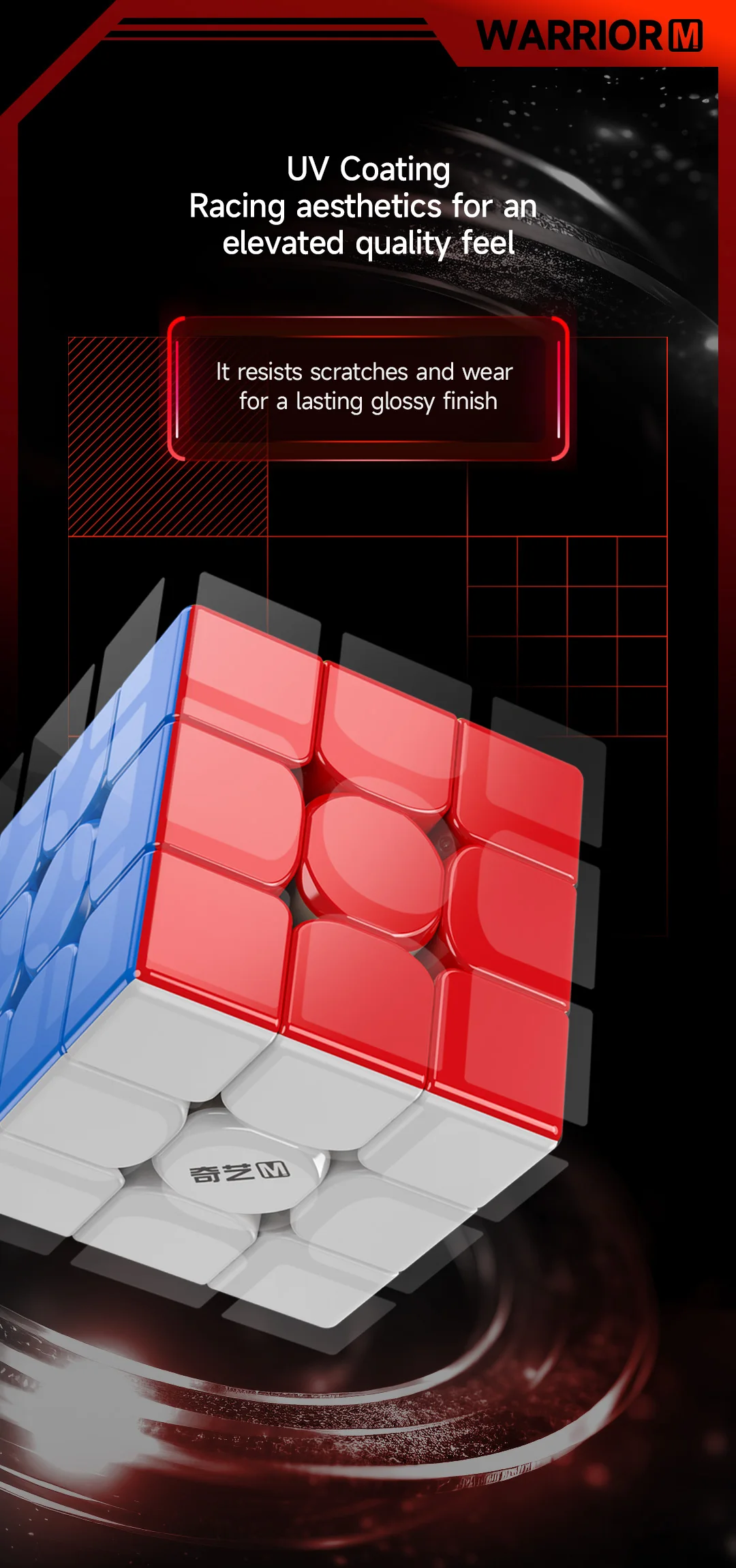 [Picube] QiYi Warrior M 3x3x3 Magic Cube 3x3 Magnetic Speed Cube Cubo Magico Magic Cubo Professional Speed Puzzle Competition
