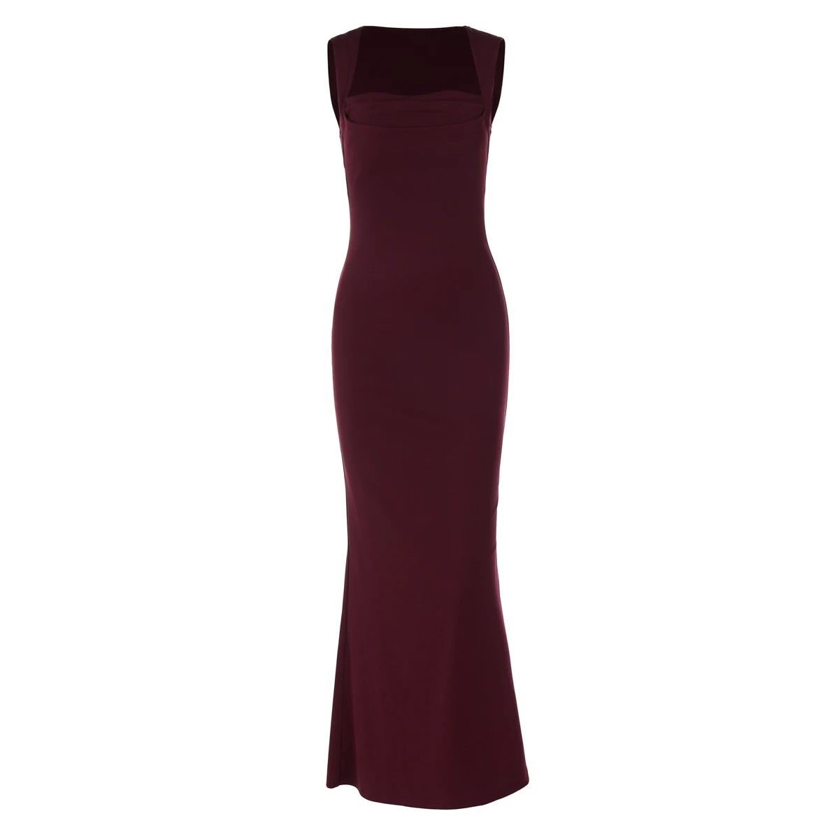 Hugcitar Women Elegant Solid Square Collar Straps Sexy Bodycon Maxi Prom Dress Summer Women Y2K Clothes Evening Party Birthday