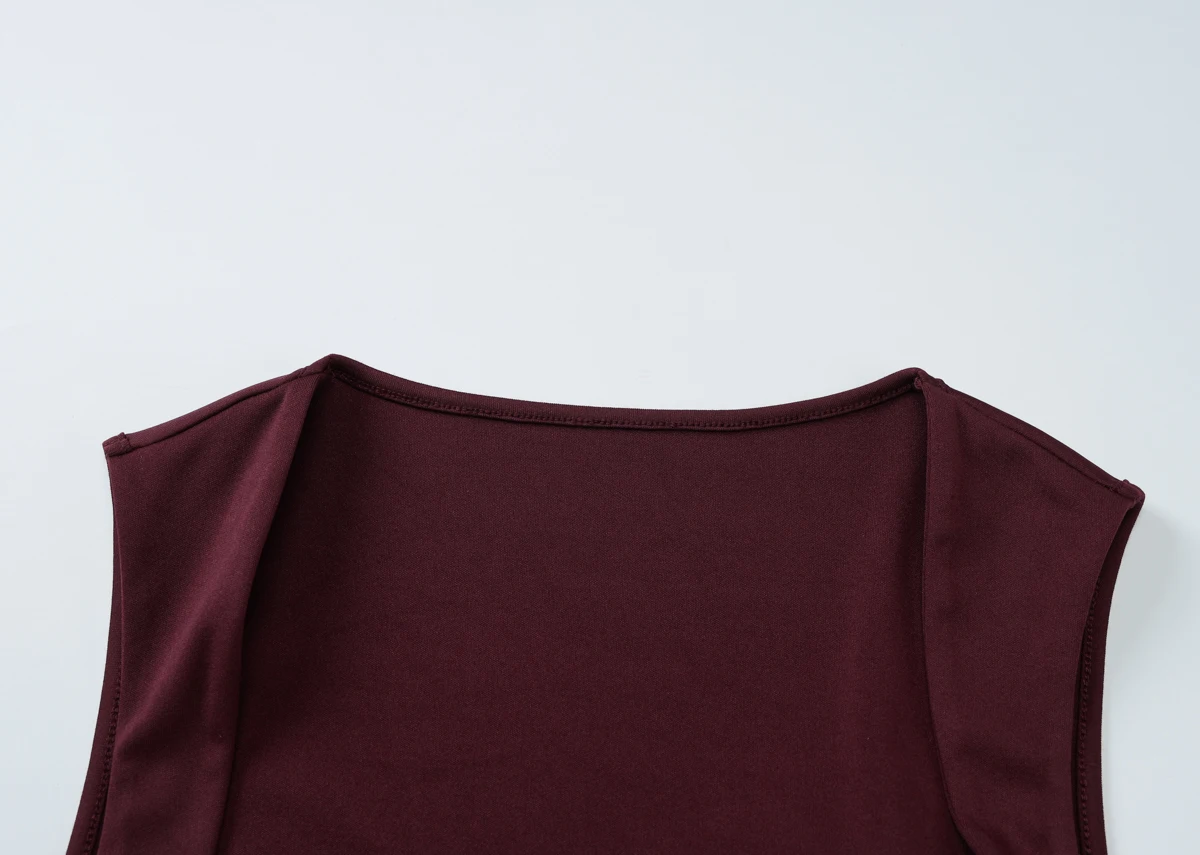 Hugcitar Women Elegant Solid Square Collar Straps Sexy Bodycon Maxi Prom Dress Summer Women Y2K Clothes Evening Party Birthday