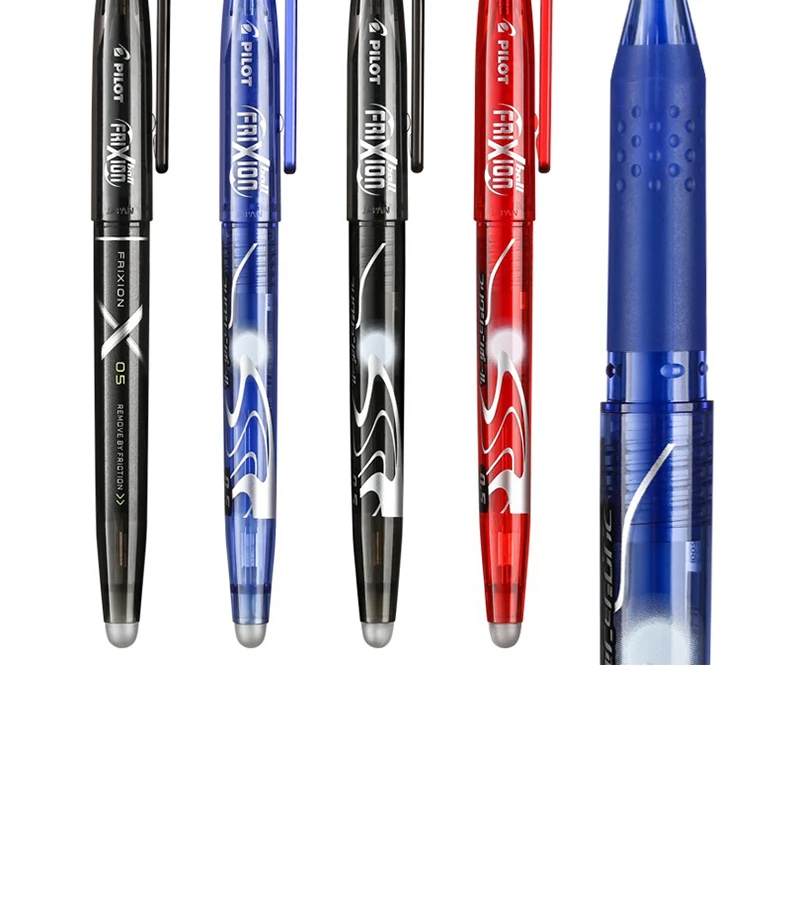 3pcs PILOT Erasable Gel Pens LFB-20EF Frixion 0.5mm for Writing Red Blue Black School Office Supplies Japanese Stationery