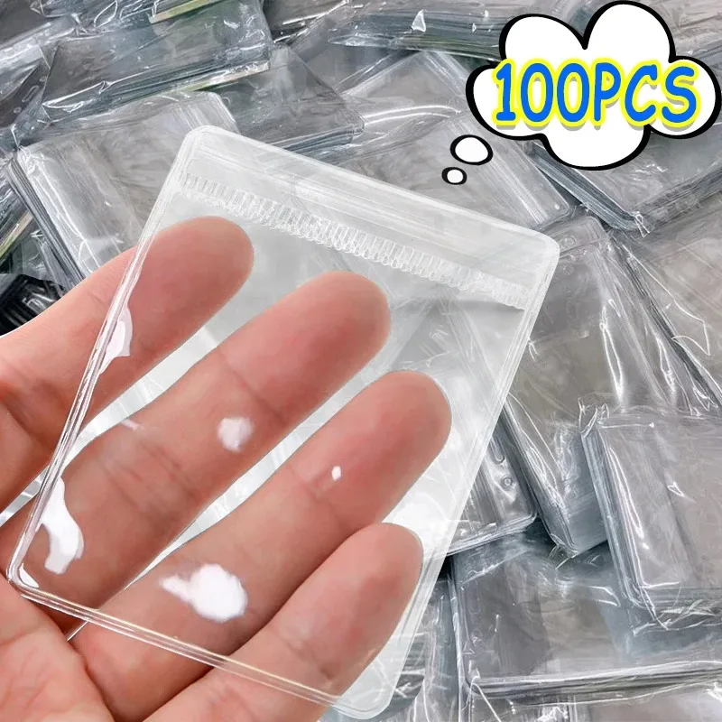 10-100pcs PVC Jewelry Package Bags Thicken Self Sealing Pouches Anti-Oxidation Earring Necklace Clear Organizer Bag Reusable
