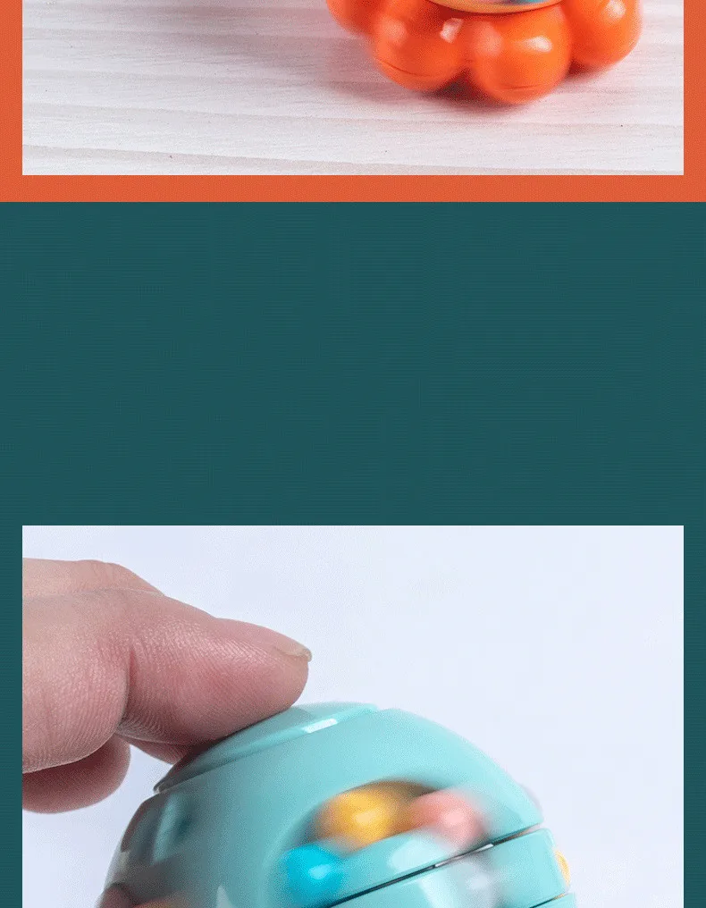 Magic Bean Cube Finger Rotating Stress Relief Toy for Adults Kids Antistress Anxiety Relief Fidget Cube Gifts Puzzle Toys