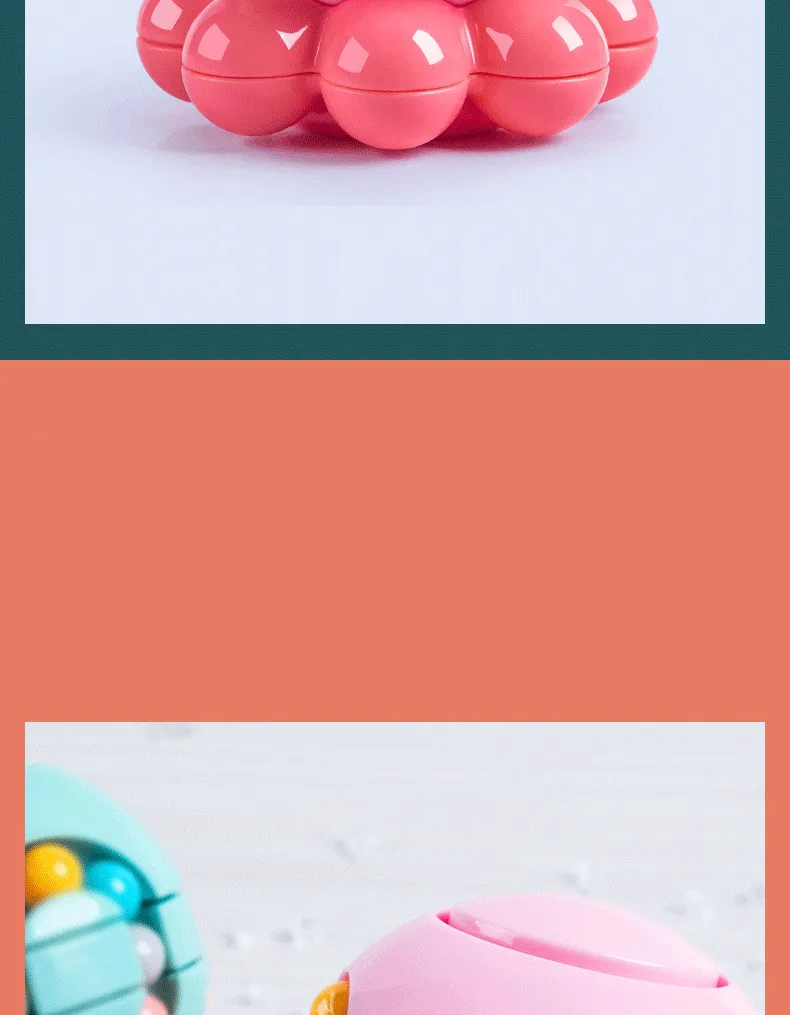 Magic Bean Cube Finger Rotating Stress Relief Toy for Adults Kids Antistress Anxiety Relief Fidget Cube Gifts Puzzle Toys
