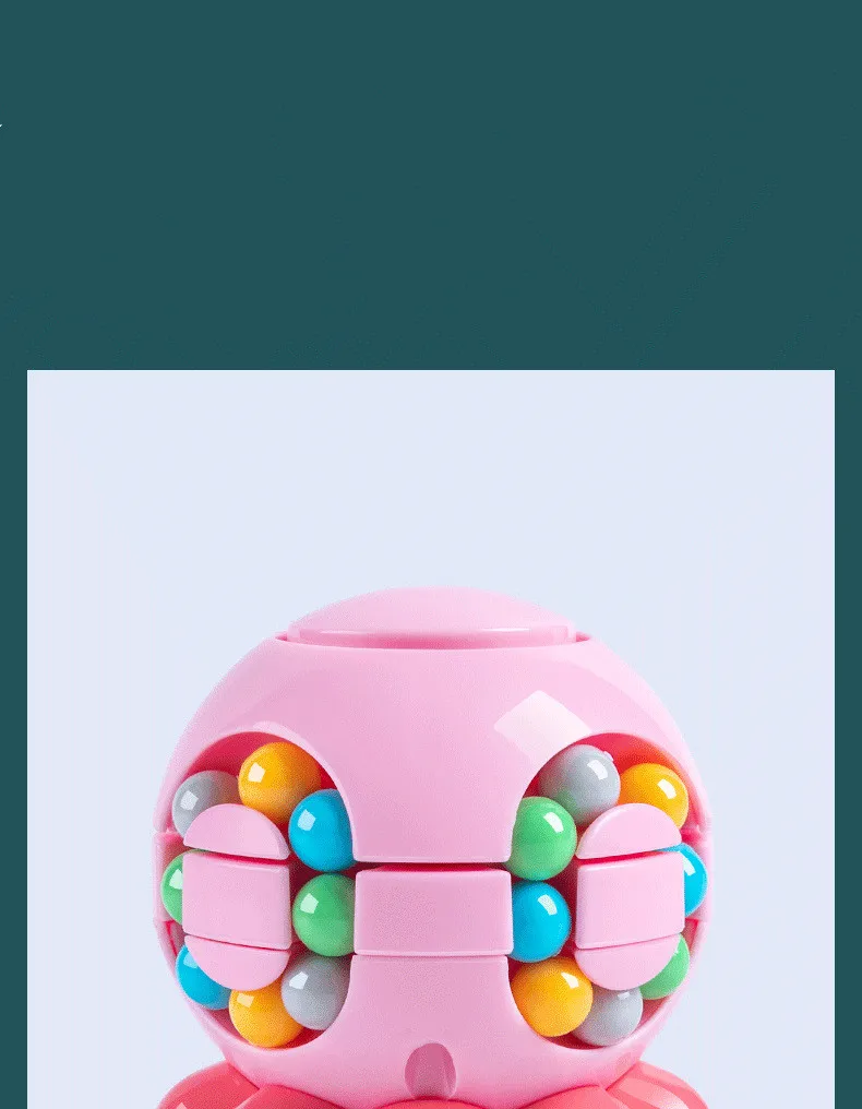 Magic Bean Cube Finger Rotating Stress Relief Toy for Adults Kids Antistress Anxiety Relief Fidget Cube Gifts Puzzle Toys