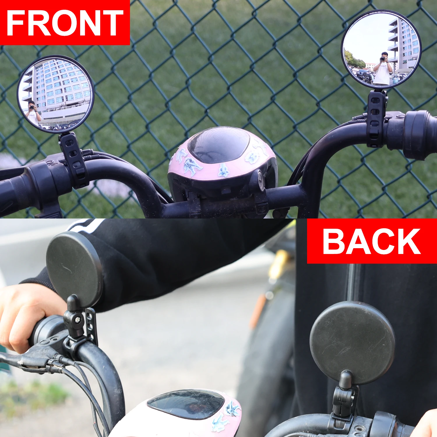 Universal Bicycle Mirror Handlebar Rearview Mirror for Bicycle Motorcycle 360 Rotation Adjustable for Bike Riding Cycling Mirror