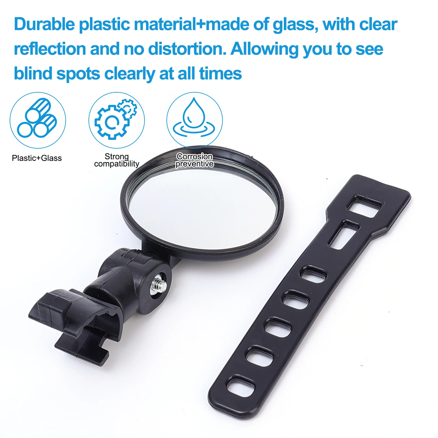 Universal Bicycle Mirror Handlebar Rearview Mirror for Bicycle Motorcycle 360 Rotation Adjustable for Bike Riding Cycling Mirror
