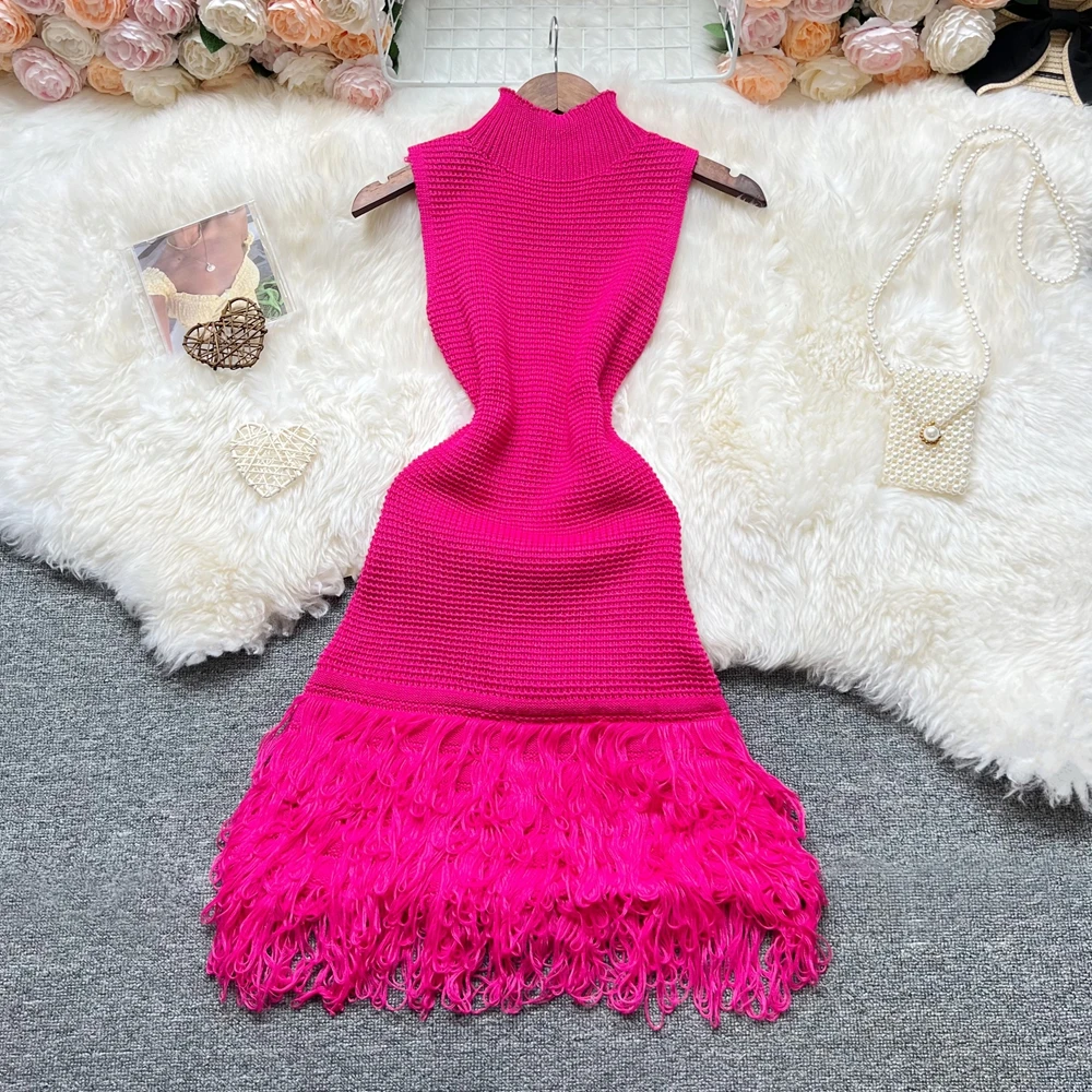 YuooMuoo Women Dress 2026 New Summer Fashion Sexy Openwork Stitching Sleeveless Bodycon Party Dress Korean Lady Beach Vestidos