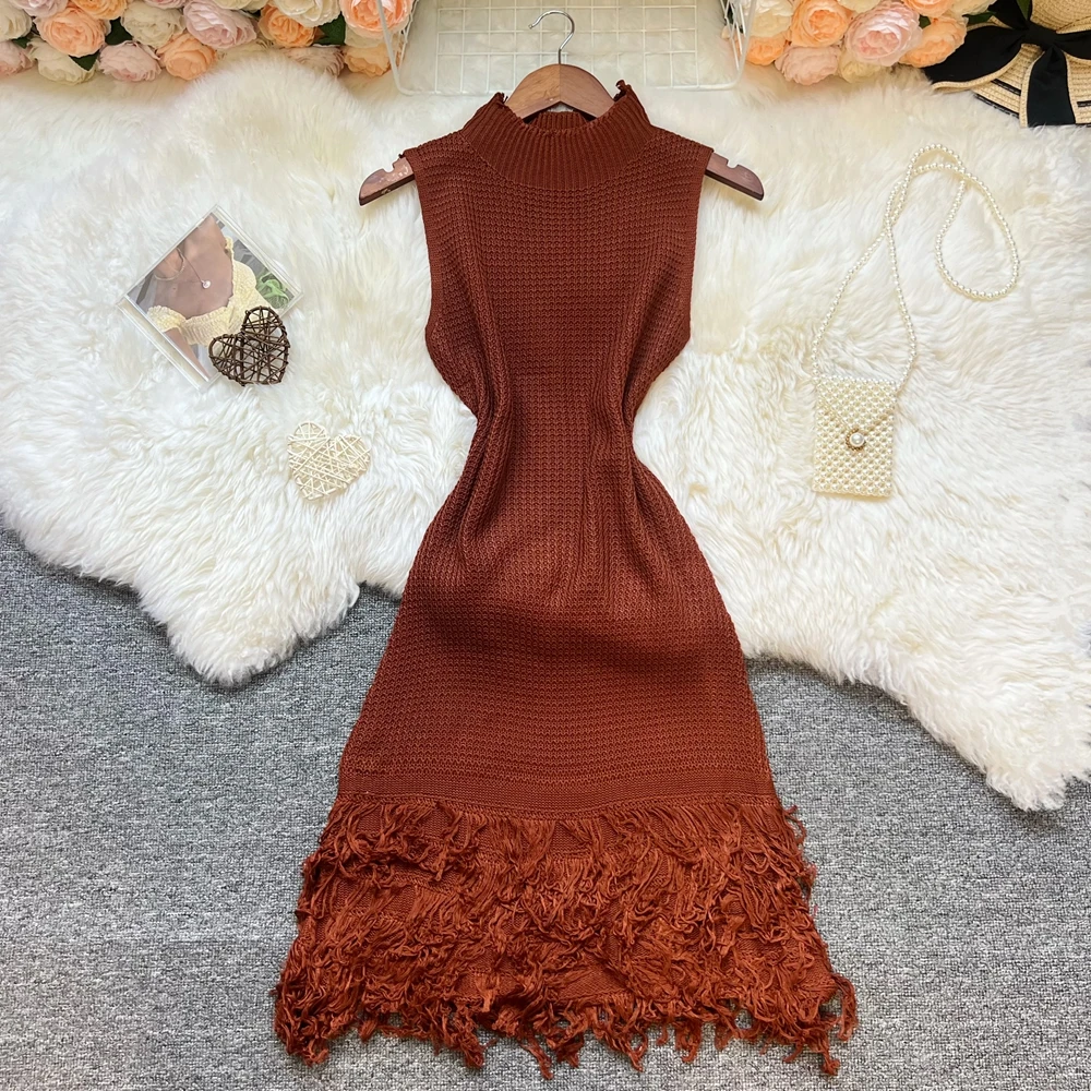 YuooMuoo Women Dress 2026 New Summer Fashion Sexy Openwork Stitching Sleeveless Bodycon Party Dress Korean Lady Beach Vestidos