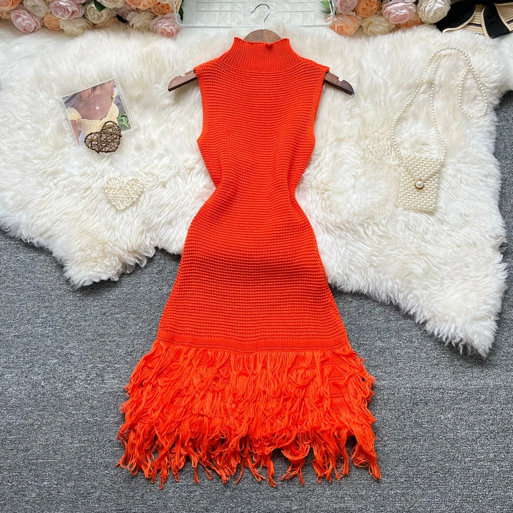 YuooMuoo Women Dress 2026 New Summer Fashion Sexy Openwork Stitching Sleeveless Bodycon Party Dress Korean Lady Beach Vestidos