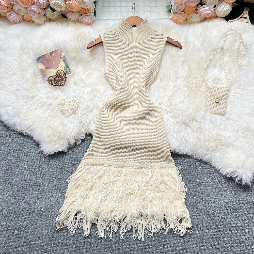 YuooMuoo Women Dress 2026 New Summer Fashion Sexy Openwork Stitching Sleeveless Bodycon Party Dress Korean Lady Beach Vestidos