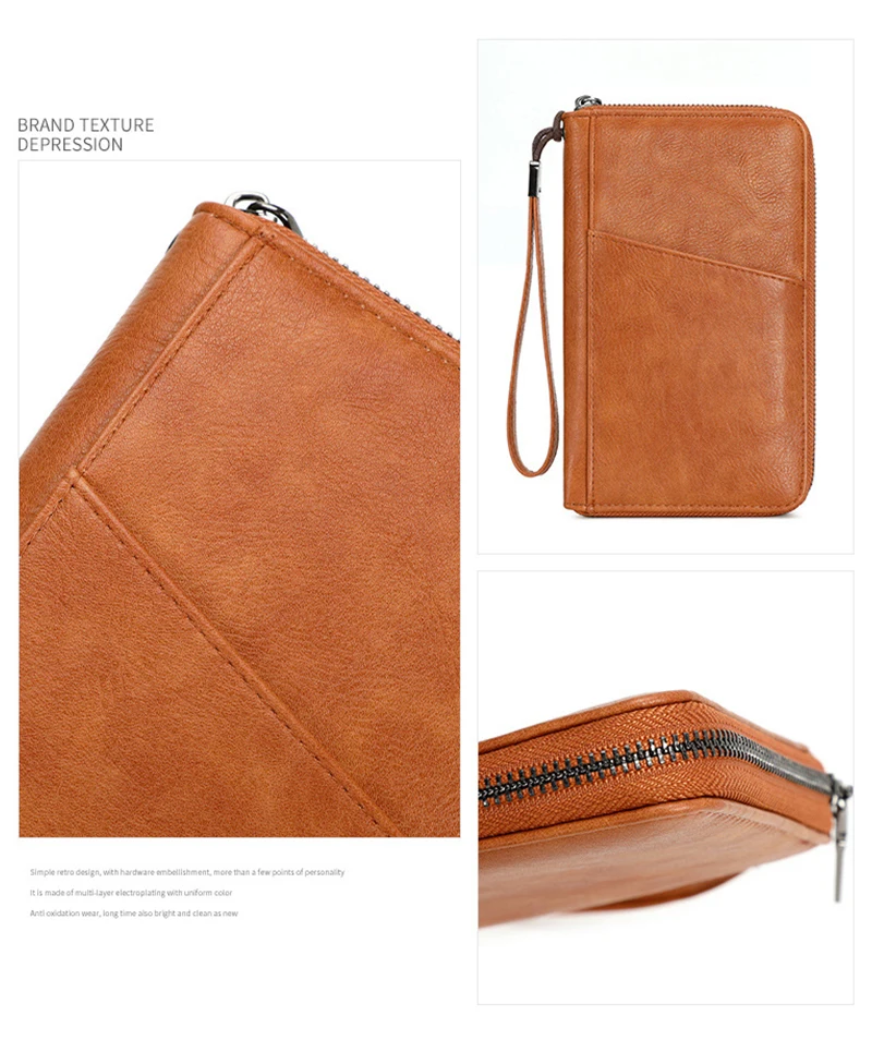 New Travel Passport Clip Wallet Women and Men Multifunctional PU Leather Card Holde RFID Anti Theft Swiping Wallets Storage Bag