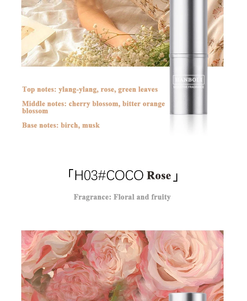Heart-pounding solid perfume for men and women, light fragrance, long-lasting, natural and fresh perfume, portable perfume