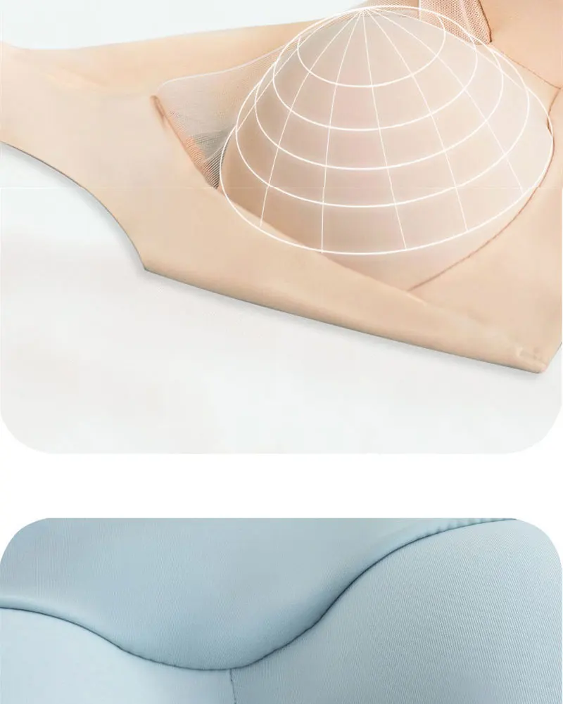 3Pcs/Set Sexy Lace Plus Size Sport Bra For Women Seamless Solid Color Push Up Underwear New Cozy Breathable Wire Free Brassiere