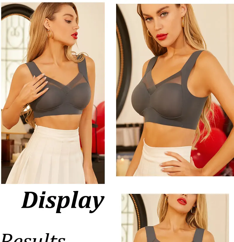 3Pcs/Set Sexy Lace Plus Size Sport Bra For Women Seamless Solid Color Push Up Underwear New Cozy Breathable Wire Free Brassiere