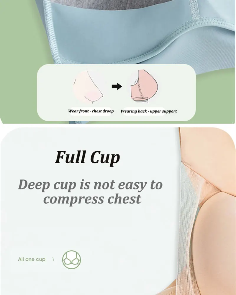 3Pcs/Set Sexy Lace Plus Size Sport Bra For Women Seamless Solid Color Push Up Underwear New Cozy Breathable Wire Free Brassiere