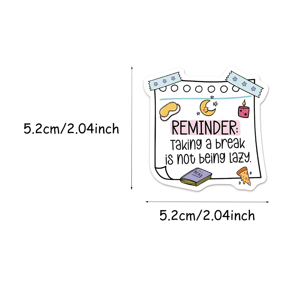 50PCS Self affirmation Encouragement Slogans Graffiti Stickers DIY Phone Cases Laptop Water Cups Waterproof Stickers
