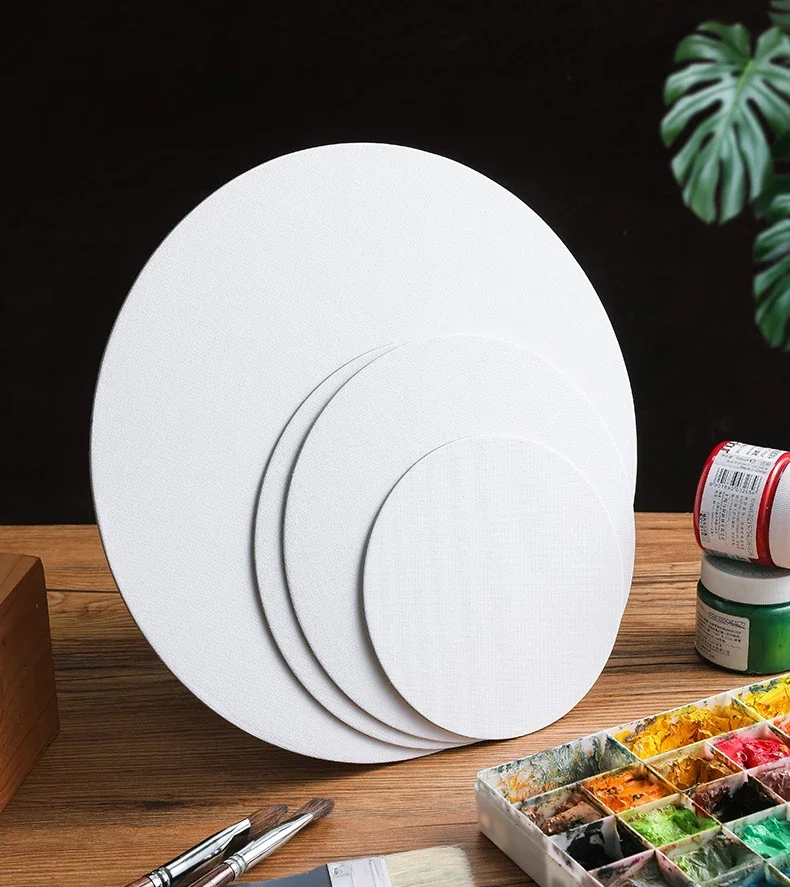 5pcs Canvas Board For Painting Cotton Blank,Primed White,Suitable For Gouache,Watercolor,Acrylic,Oil Painting,Art Supplies,HB-03