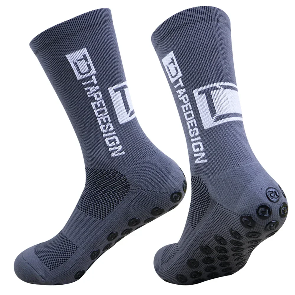 1 Pair Non Slip Soccer Socks Men Non Skid Grip Football Basketball Sport Cycling Socks