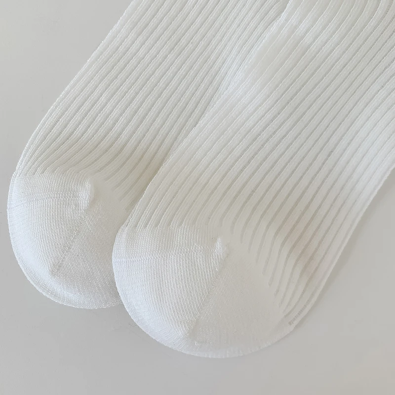 Socks For Women Summer New Plain Casual Daily Sweet Ruffle Socks Thin Breathable Hollow Out Fashion Frilly Female Short Socks