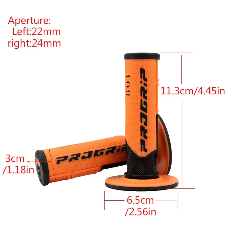 7/8 "22 24mm Universal Motorcycle Grips Handle Bar for YAMAHA Pit Bike Motocross Motorbike Rubber GEL Domino Grip 6 Colors